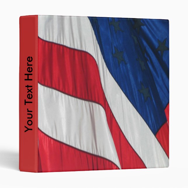 Patriotic American Flag Binder (Front/Spine)
