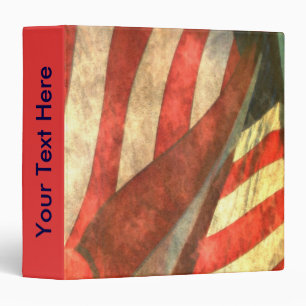 Patriotic American Flag Binder