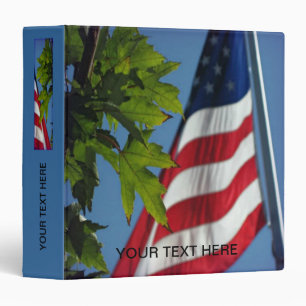 Patriotic American Flag Binder