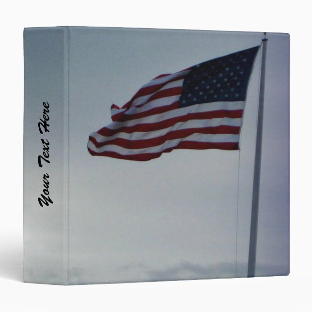 Patriotic American Flag Binder (Front/Spine)