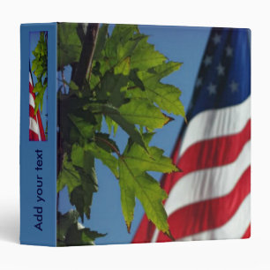 Patriotic American Flag Binder