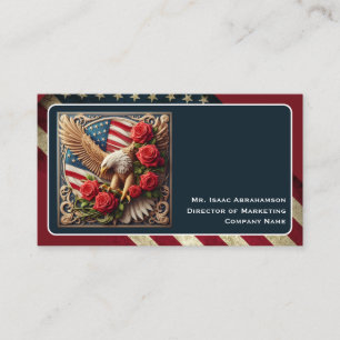 Patriotic American Flag Business Card