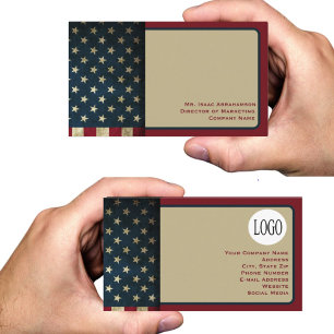Patriotic American Flag Business Card