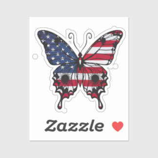 Patriotic American Flag Butterfly