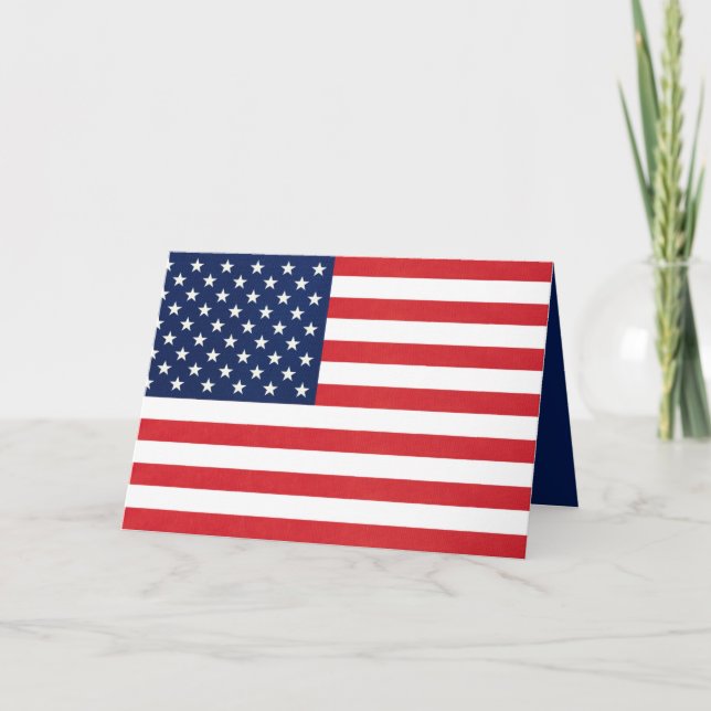Patriotic American Flag  Card (Front)