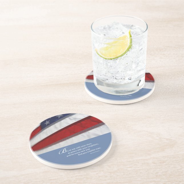 Patriotic, American Flag Coaster (Side)