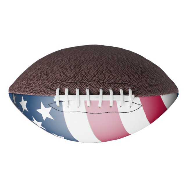 Patriotic American Flag, Cool Fun Globe Football (Front)