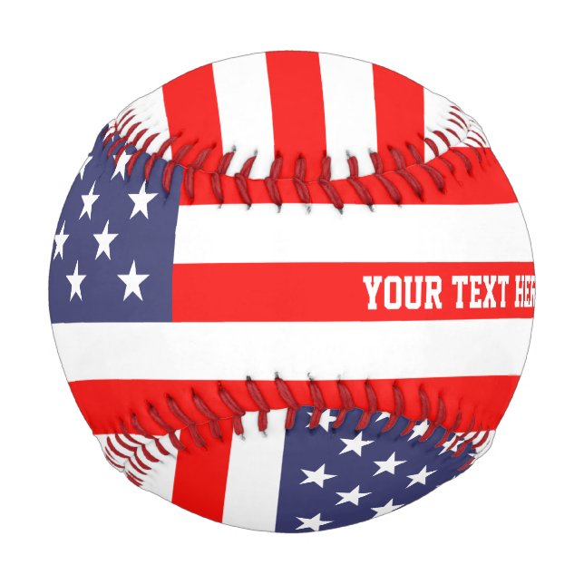 Patriotic American flag custom baseball sport gift (Back)