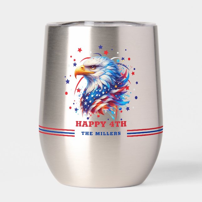 Patriotic American Flag Eagle (Back)