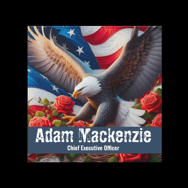 Patriotic American Flag Eagle Business Cards (Creator Uploaded)