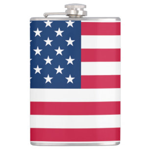Patriotic American Flag Flask