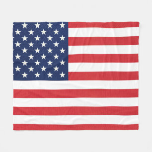 Patriotic American Flag  Fleece Blanket