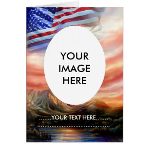 Patriotic American Flag Flying High