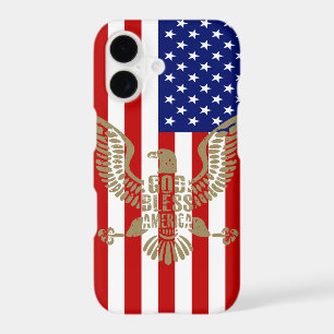 Patriotic American Flag God Bless America Eagle