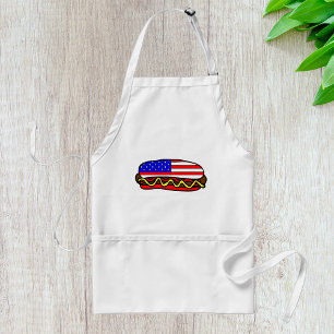 Patriotic American Flag Hot Dog  Standard Apron