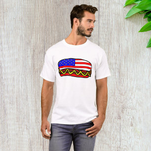 Patriotic American Flag Hot Dog T-Shirt
