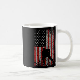 Patriotic American Flag Ice Hockey Gift Hockey Pla Coffee Mug