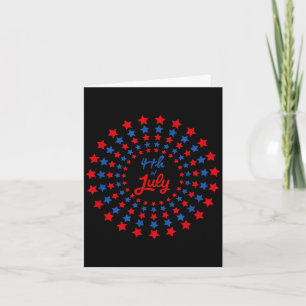 Patriotic american flag independence day july 4th card
