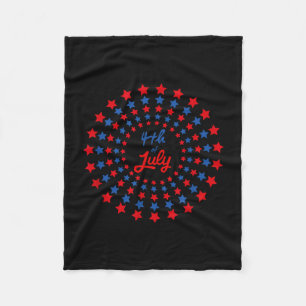 Patriotic american flag independence day july 4th fleece blanket