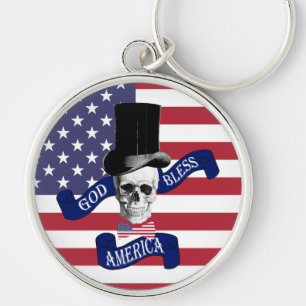 Patriotic American flag Keychain