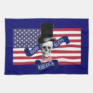 Patriotic American flag Kitchen Towel