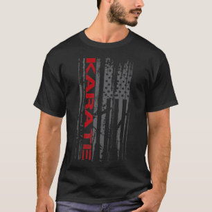 Patriotic American Flag Martial Arts Karate Women T-Shirt