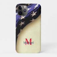 Patriotic American Flag Monogram
