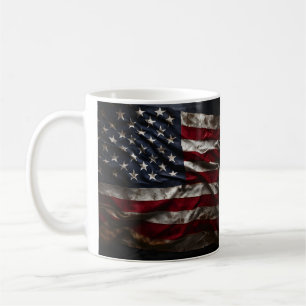 Patriotic American flag mug