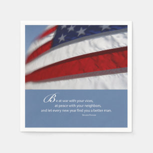 Patriotic, American Flag Napkin
