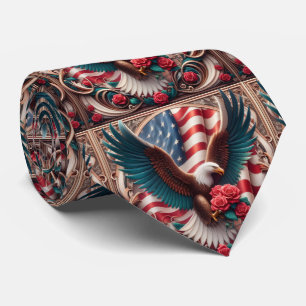 Patriotic American Flag Neck Tie