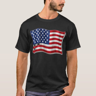 Patriotic American flag patch T-Shirt