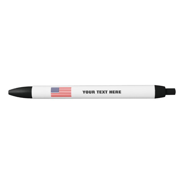Patriotic American flag pen with personalized text (Front)