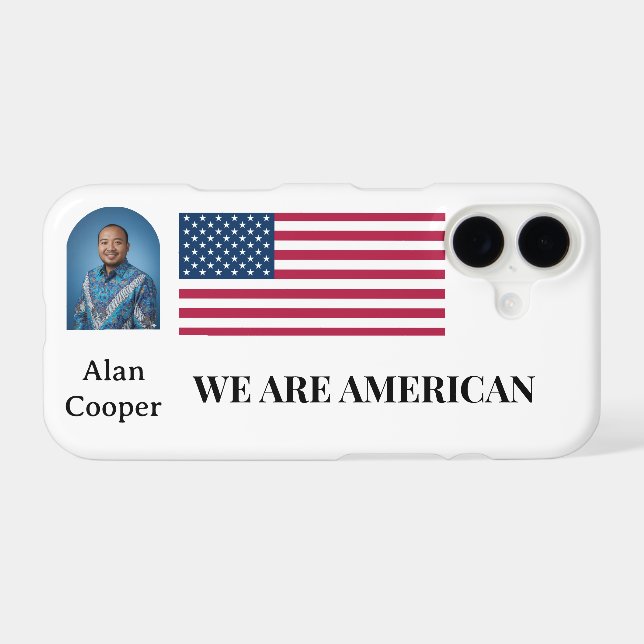 Patriotic American Flag Personalized (Back Horizontal)