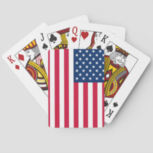 Patriotic American Flag Playing Cards