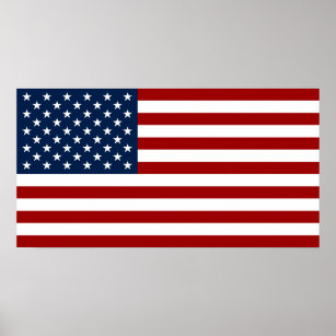 Patriotic American Flag Poster