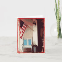 Patriotic American Flag Posterized Note Card