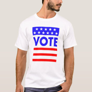Patriotic American Flag Red White and Blue Voter T-Shirt