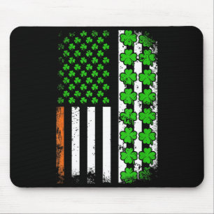 Patriotic american flag shamrock st patricks dayPa Mouse Pad