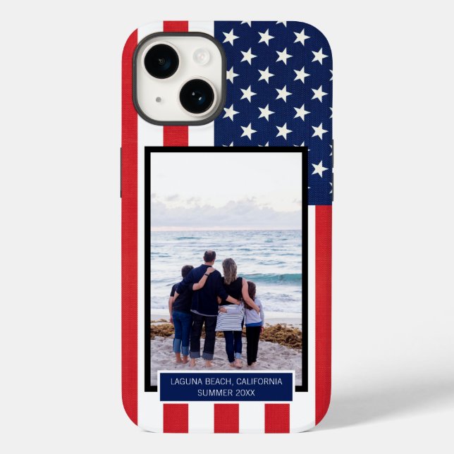 Patriotic American Flag Stars and Stripes  Case-Mate iPhone Case (Back)