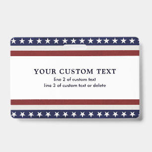 Patriotic American Flag Stars and Stripes Custom Badge