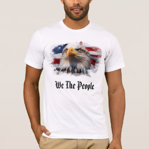 *~* Patriotic American Flag Stars Bald Eagle Men T-Shirt