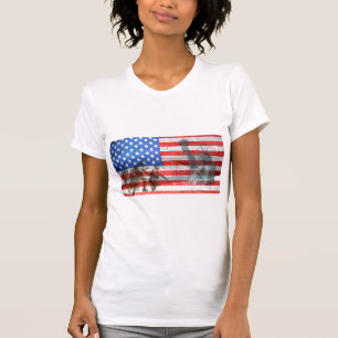 Patriotic American Flag Statue of Liberty T-Shirt