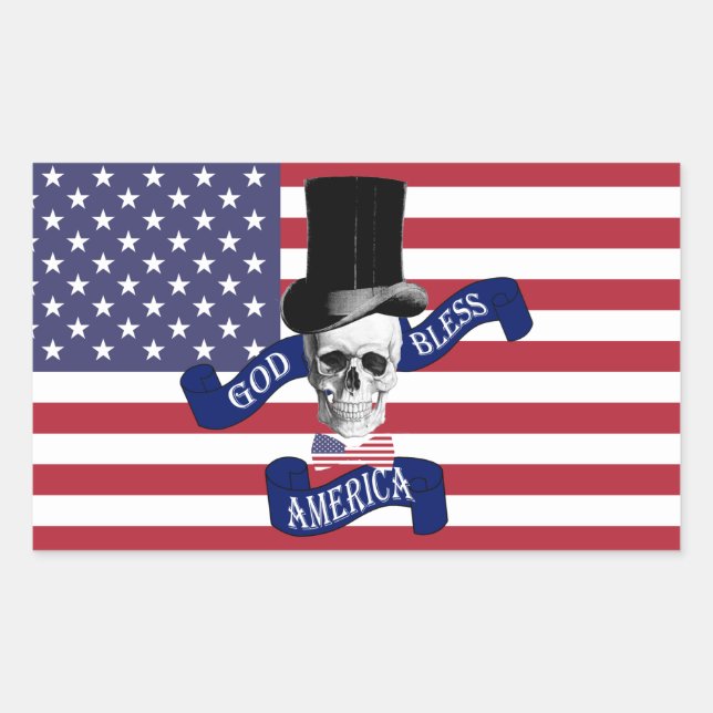 Patriotic American flag Sticker (Front)
