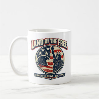 Patriotic American Flag Tee | 4th of July Coffee Mug