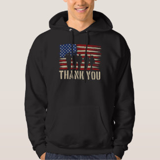 Patriotic American Flag Thank You Veterans Day USA Hoodie