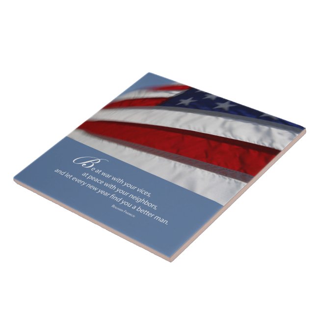 Patriotic, American Flag Tile (Side)
