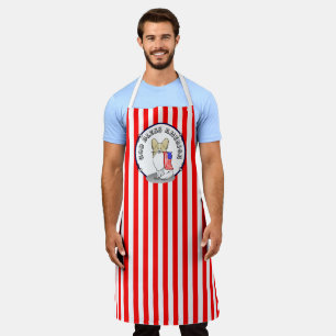 Patriotic American Flag USA Papillon (lemon) Cute Apron