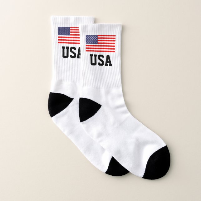 Patriotic American flag USA pride custom sport Socks (Pair)