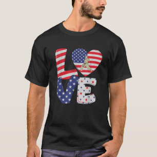 Patriotic American Flag Vintage Karate 4th of July T-Shirt