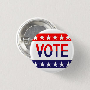 Patriotic American Flag Vote 1 Inch Round Button